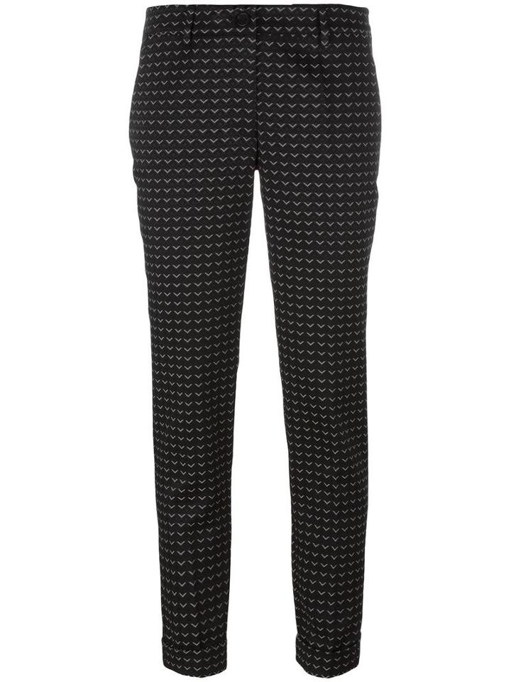 P.a.r.o.s.h. Jacquard Cropped Trousers, Women's, Size: Large, Black, Polyamide/polyester/spandex/elastane/viscose