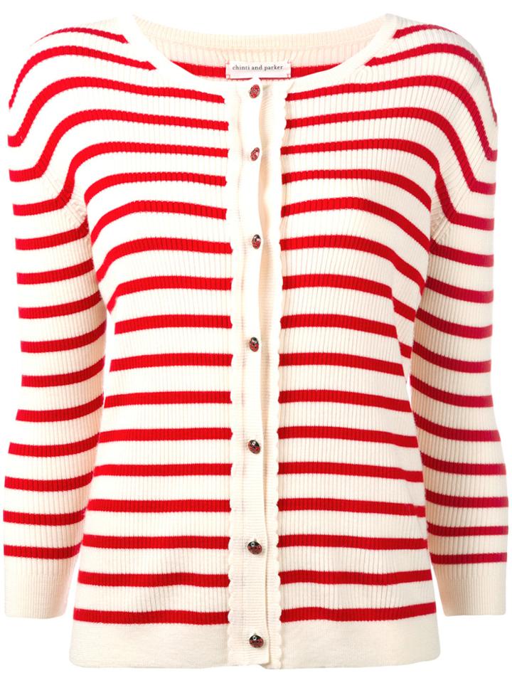 Chinti & Parker Breton Cardigan - Nude & Neutrals