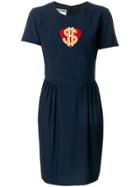 Moschino Vintage Heart Dollar Dress - Blue