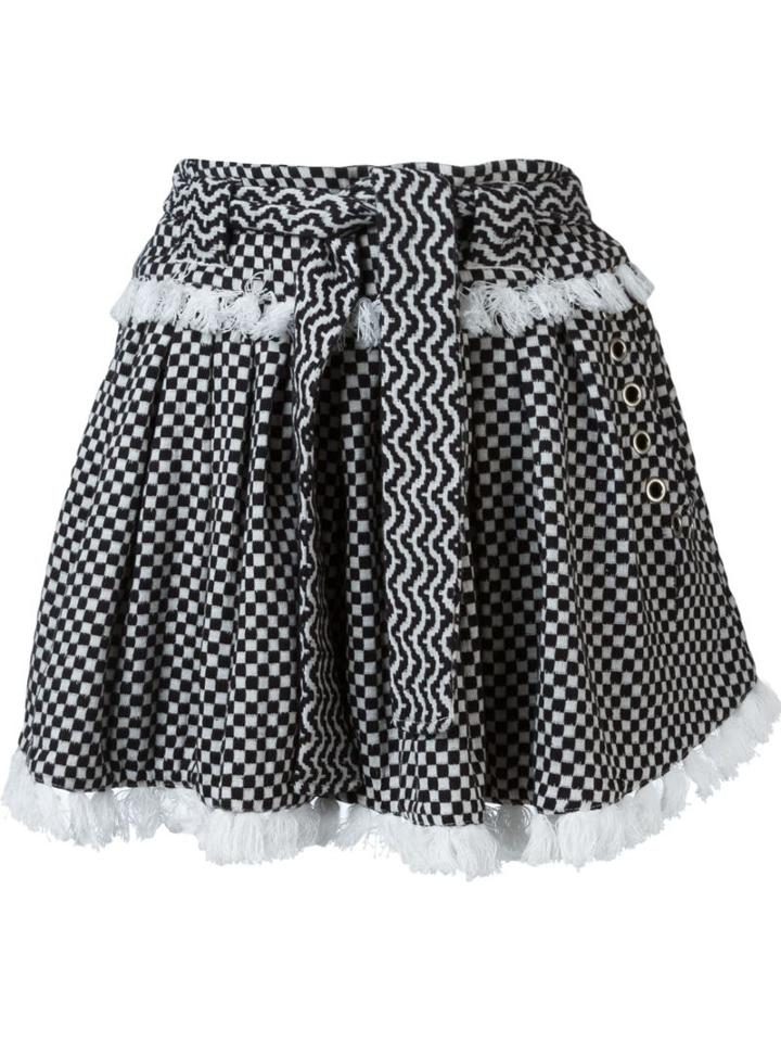 Dodo Bar Or Checked Skirt, Women's, Size: S, Black, Cotton