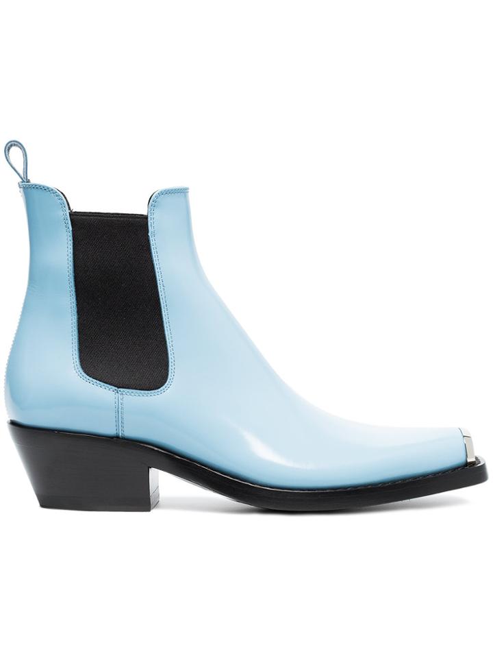 Calvin Klein 205w39nyc Blue Claire 40 Leather Western Boots