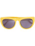 Smoke X Mirrors Thick Rim Cat Eye Sunglasses - Yellow & Orange