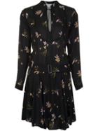 A.l.c. Floral Print Shirt Dress, Women's, Size: 6, Black, Silk