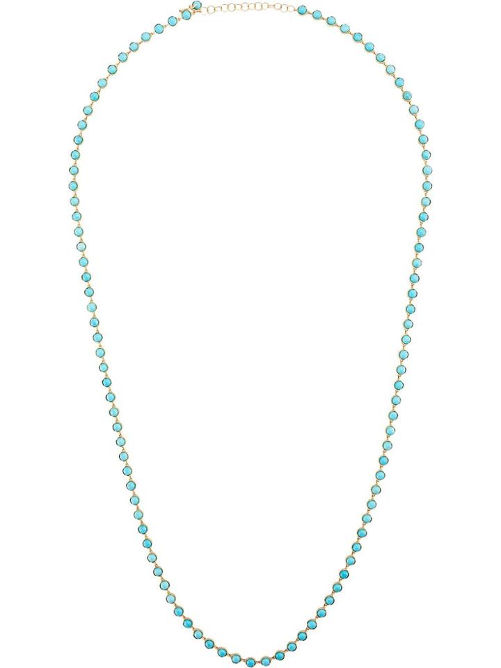 Irene Neuwirth 18kt Yellow Gold Cabochon Turquoise Necklace - Blue