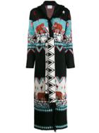 Hayley Menzies Tigress Jacquard Cardi-coat - Black