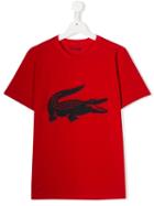 Lacoste Kids Logo Print T-shirt - Red