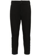 Ann Demeulemeester Buttoned Cropped Virgin Wool Cotton-blend Trousers