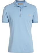 Burberry Cotton Piqué Polo Shirt - Blue