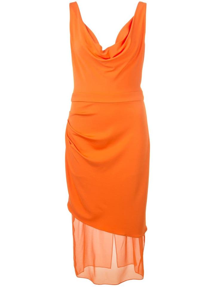 Cushnie Draped Dress - Orange