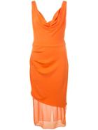 Cushnie Draped Dress - Orange