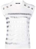 Balmain Embellished Tank Top - White