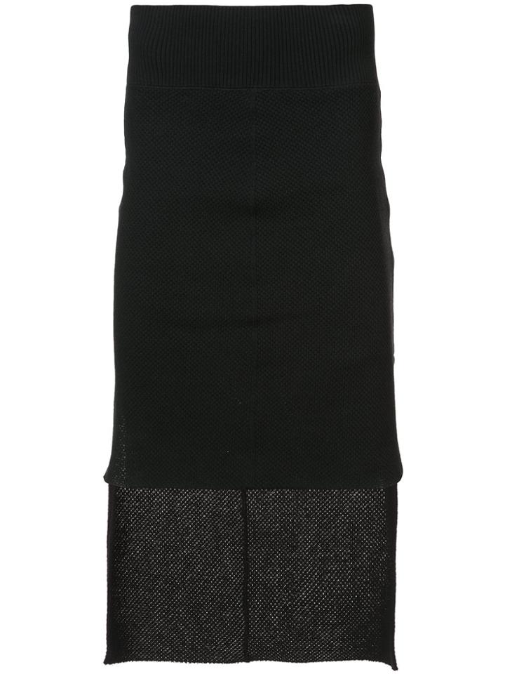 Nude Low High Skirt - Black