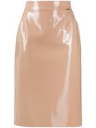 Liu Jo Faux-leather Pencil Skirt - Neutrals