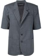 Y / Project Shortsleeved Blazer, Men's, Size: 48, Grey, Spandex/elastane/wool