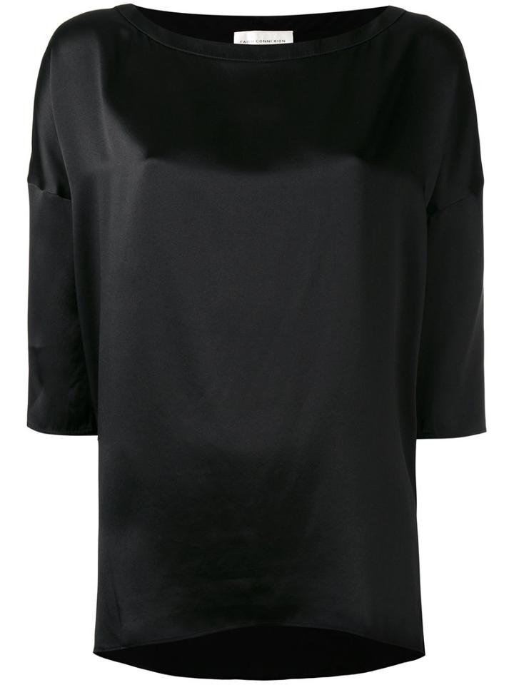 Faith Connexion Plain Blouse, Women's, Size: Xs, Black, Silk