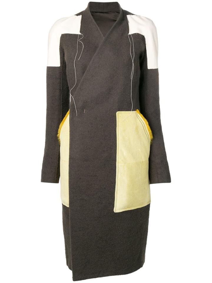 Rick Owens Deconstructed Coat - Green