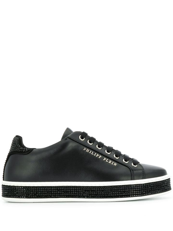Philipp Plein Crystal Lo-top Sneakers - Black