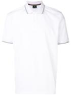 Ps Paul Smith Stripe Trim Polo Shirt - White