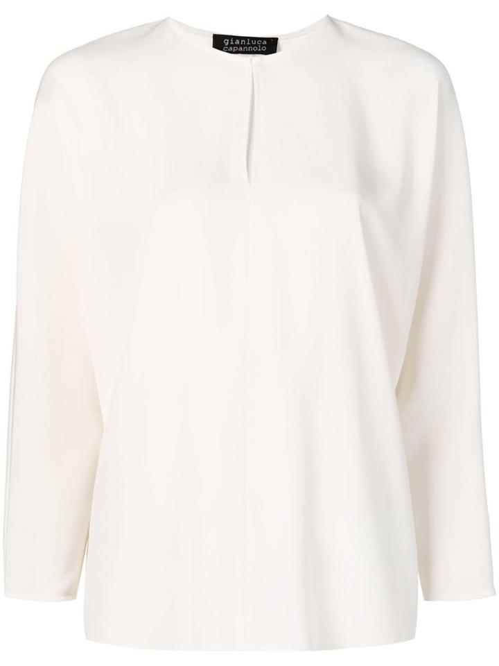 Gianluca Capannolo Keyhole Detail Blouse - White