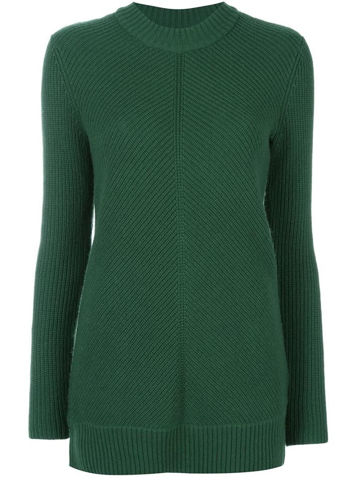 Michael Michael Kors Ribbed Pullover, Women's, Size: Xs, Green, Cashmere/merino