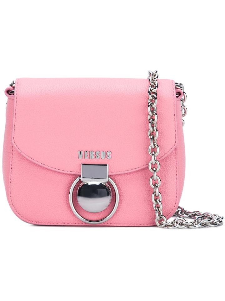 Versus Chain Strap Shoulder Bag, Women's, Pink/purple, Calf Leather