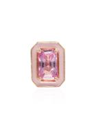 Alison Lou 14kt Yellow Gold Sapphire Stud Earring - Pink- Gold