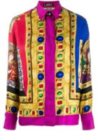 Versace Pre-owned Silk Jewel Print Shirt - Purple