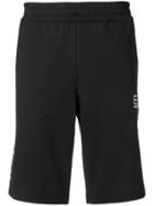 Ea7 Emporio Armani Contrast Logo Shorts - Black