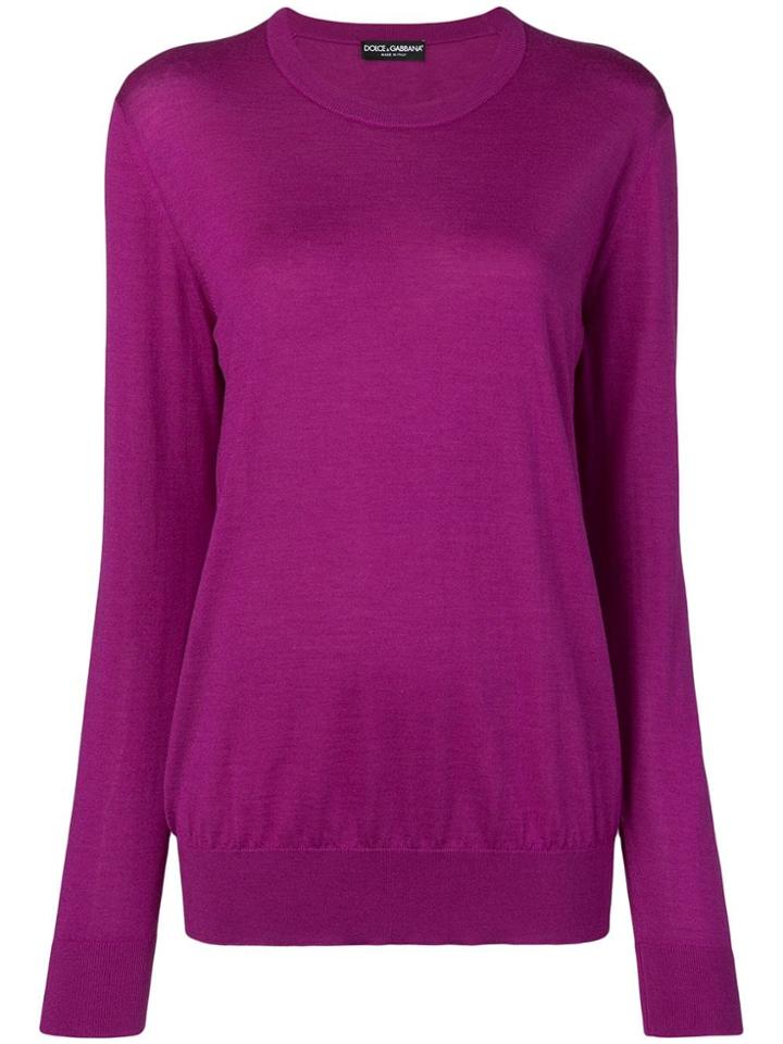 Dolce & Gabbana Fine Knit Jumper - Purple