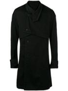 Julius Double Front Coat - Black