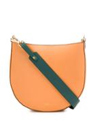 Closed Contrasting Strap Shoulder Bag - Orange