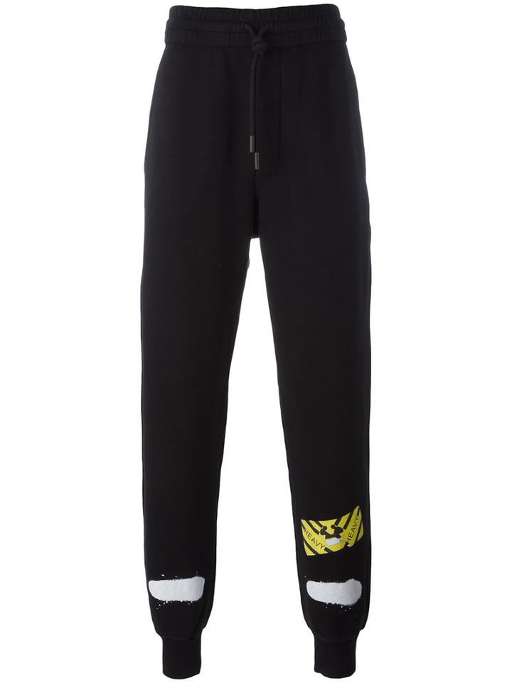 Off-white Striped Back Sweatpants, Men's, Size: Medium, Black, Cotton