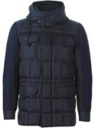 Moncler 'jacob' Padded Jacket, Men's, Size: 6, Blue, Feather Down/polyamide/wool