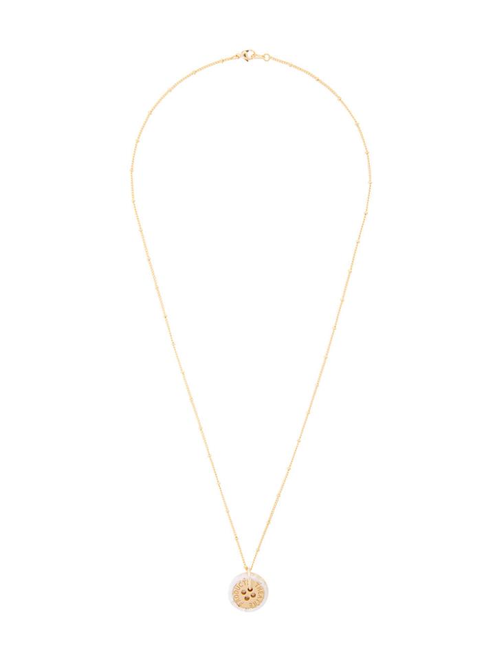 Theatre Products Button Pendant Necklace - Metallic