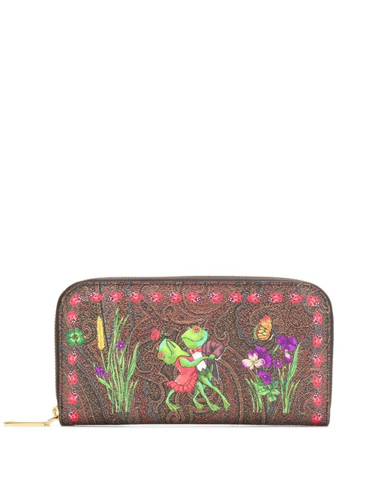 Etro Dancing Frogs Wallet - Brown