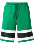 Ami Alexandre Mattiussi Stripe Detail Drawstring Shorts - Green