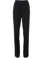 Dolce & Gabbana Straight Leg Trousers, Women's, Size: 44, Black, Viscose/acetate/spandex/elastane
