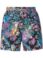 Etro Tropical Print Swimming Shorts - Black