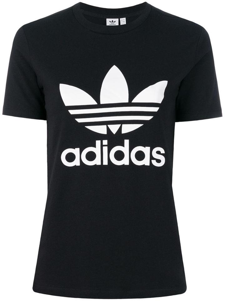 Adidas Adidas Originals Trefoil Print T-shirt - Black