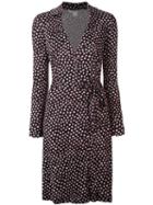 Diane Von Furstenberg Printed Envelope Dress, Women's, Size: 4, Blue, Silk