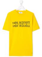 Neil Barrett Kids Teen Logo Print T-shirt - Yellow