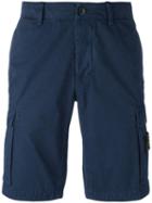 Stone Island Cargo Shorts, Men's, Size: 31, Blue, Cotton