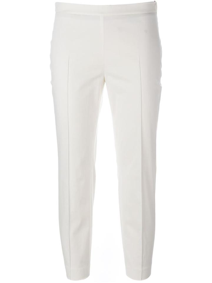 Akris Pleated Slim Cropped Trousers