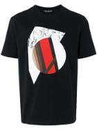 Neil Barrett Graphic Print T-shirt, Men's, Size: Large, Black, Cotton