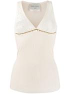 Forte Forte Lace Panel Tank Top - White