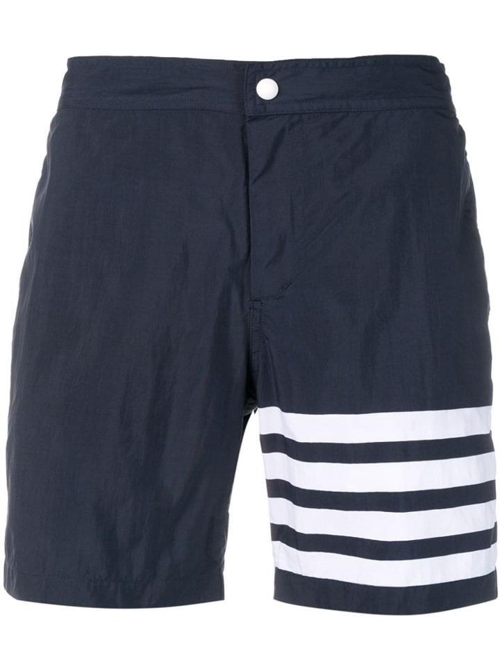 Thom Browne 4-bar Solid Tech Swim Short - Blue