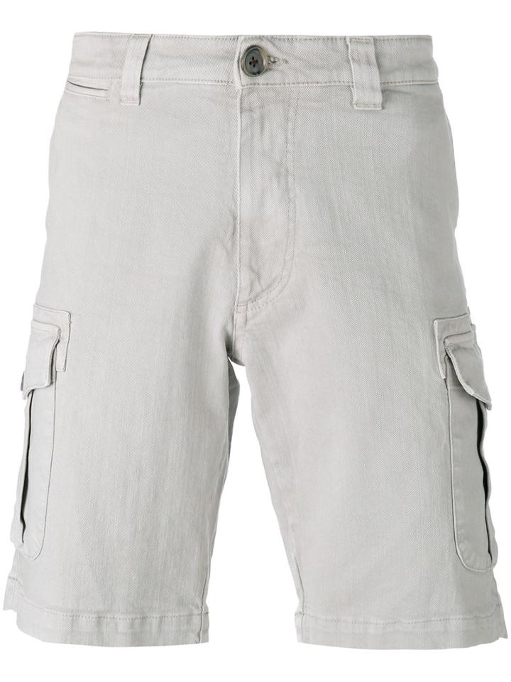 Eleventy Cargo Shorts, Men's, Size: 33, Nude/neutrals, Cotton/spandex/elastane