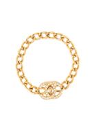 Chanel Pre-owned Turn-lock Motif Chain Bracelet - Gold