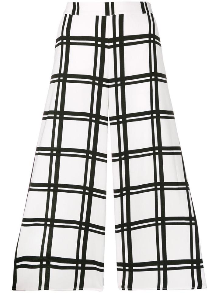 Steffen Schraut Check Cropped Trousers - White