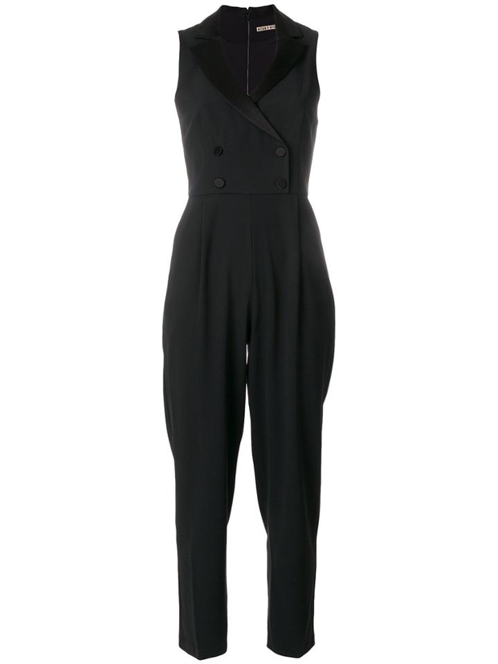 Alice+olivia Double Breasted Jumpsuit - Black